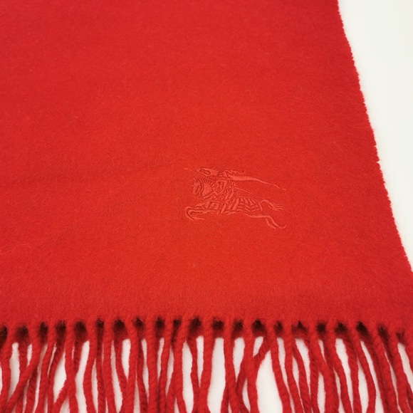 Burberry Vibrant Red Cashmere Scarf